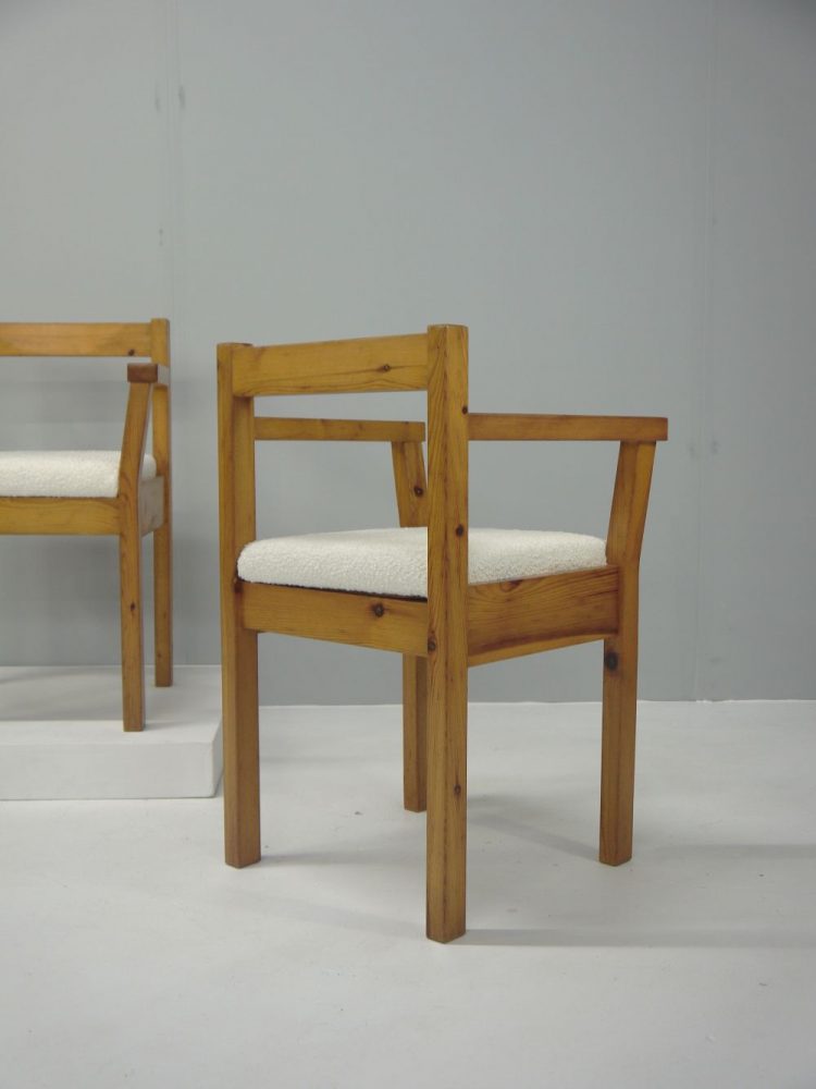 Swedish – Pair of Pine Armchairs
