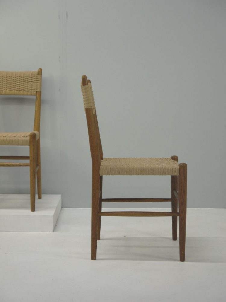French – Pair of Paper Cord Chairs