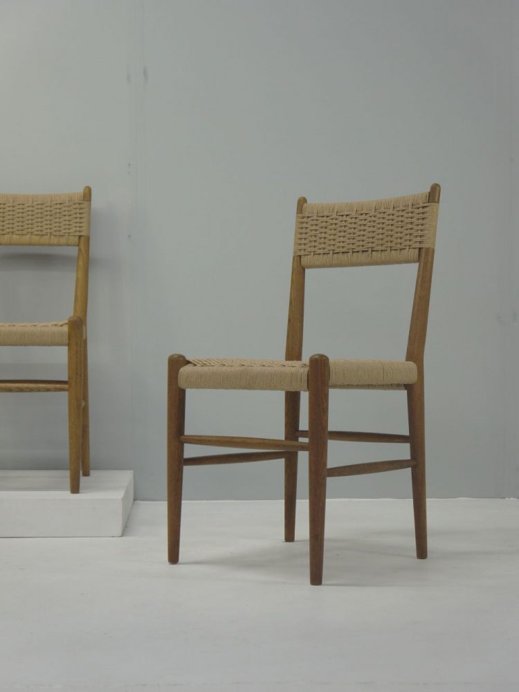 French – Pair of Paper Cord Chairs