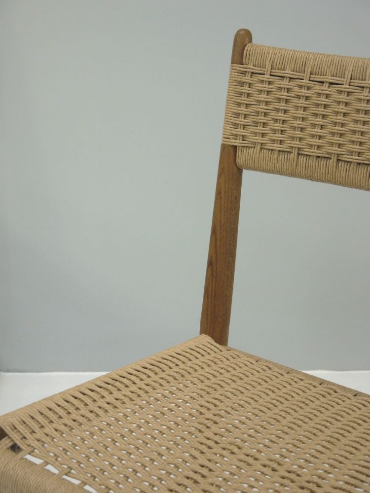 French – Pair of Paper Cord Chairs