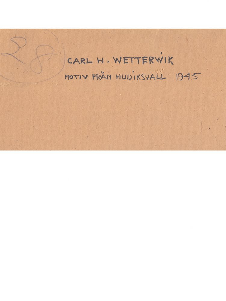 Carl Wetterwik – Hudiksvall Gouache on Card