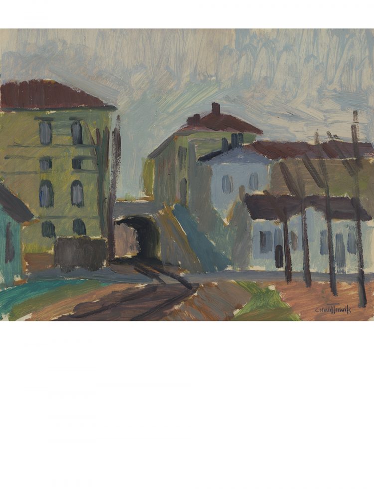 Carl Wetterwik – Hudiksvall Gouache on Card