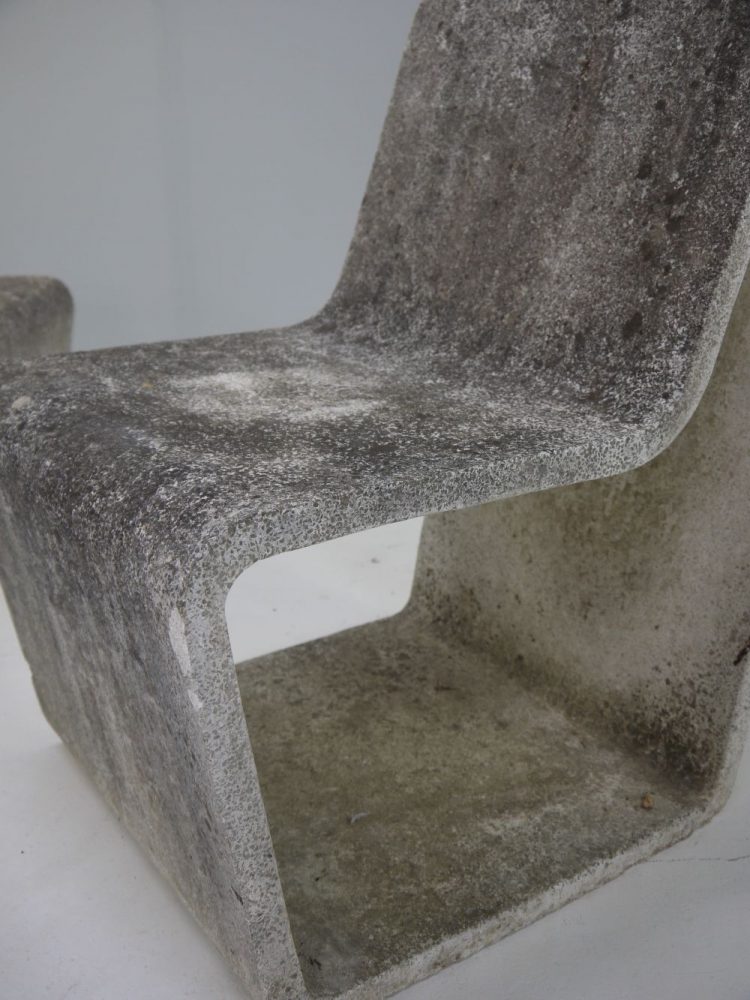 Habitat – Rare Concrete Chair and Footstool