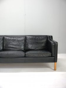 Borge Mogensen – Danish Three Seat Leather Sofa