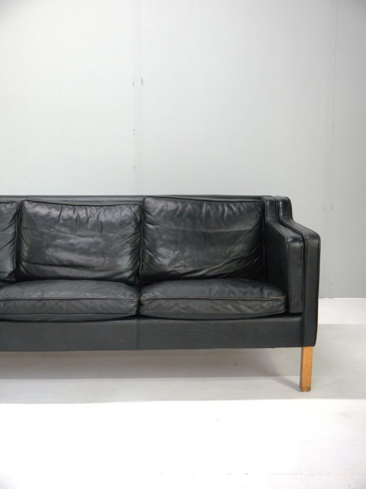 Borge Mogensen – Danish Three Seat Leather Sofa