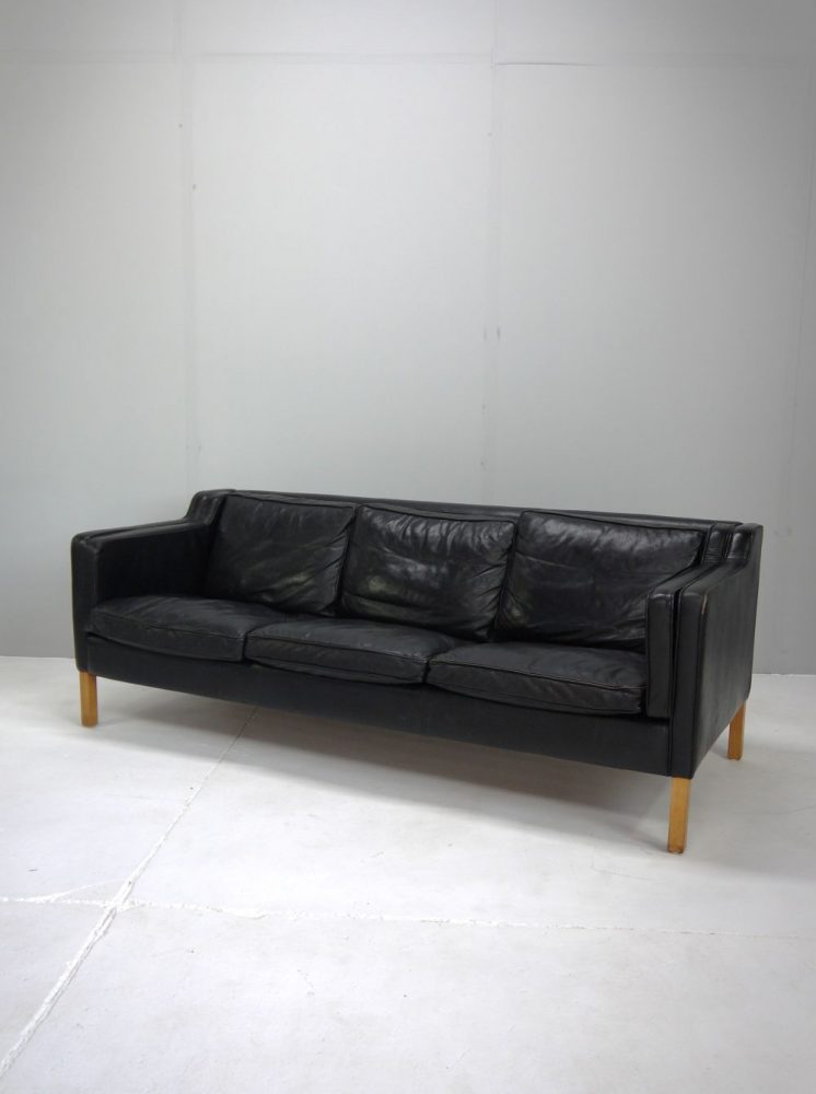 Borge Mogensen – Danish Three Seat Leather Sofa