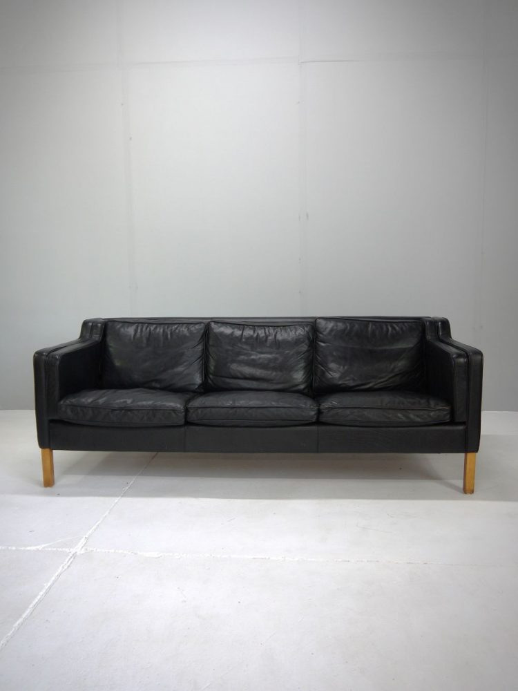 Borge Mogensen – Danish Three Seat Leather Sofa