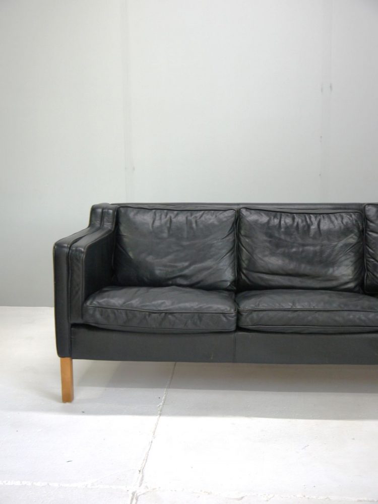 Borge Mogensen – Danish Three Seat Leather Sofa