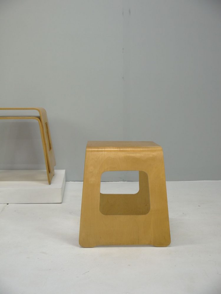 Lisa Norinder – Bent Birch Ply Stool / Table for IKEA