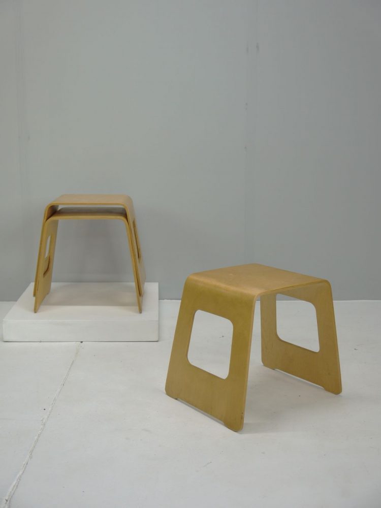 Lisa Norinder – Bent Birch Ply Stool / Table for IKEA