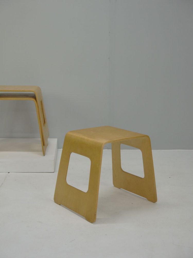 Lisa Norinder – Bent Birch Ply Stool / Table for IKEA
