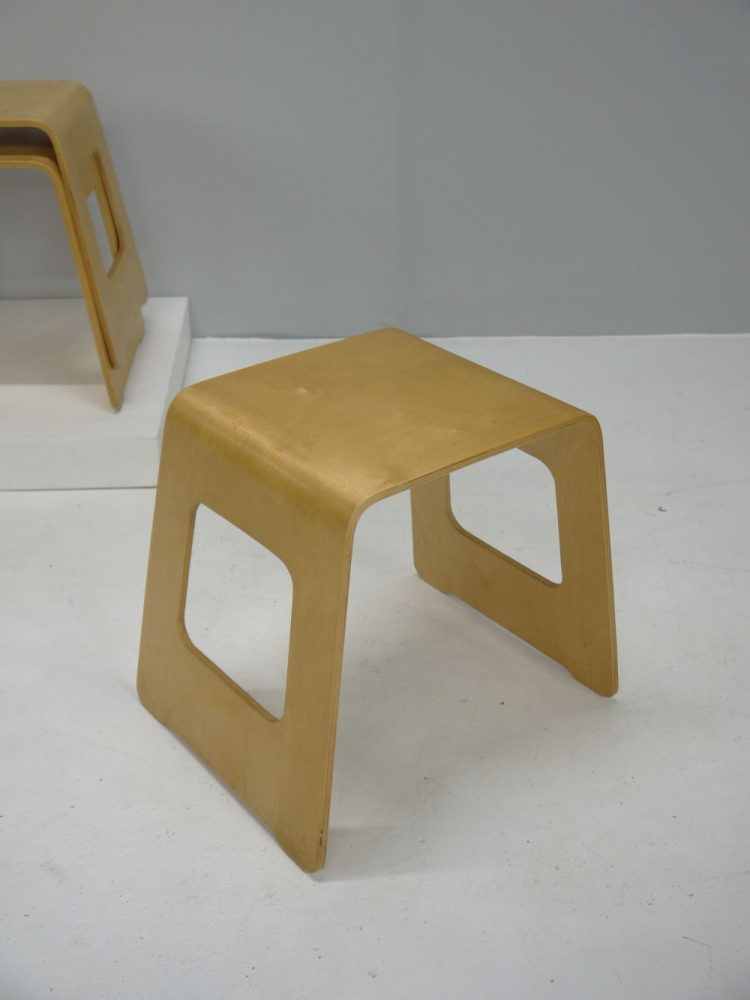 Lisa Norinder – Bent Birch Ply Stool / Table for IKEA