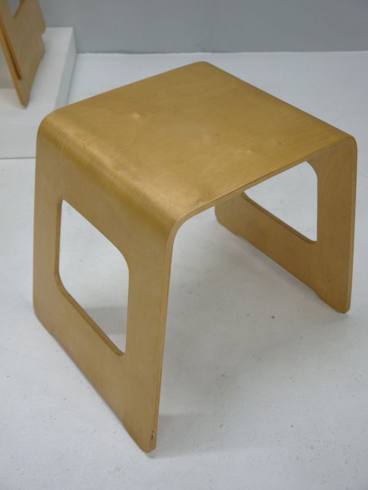 Lisa Norinder – Bent Birch Ply Stool / Table for IKEA