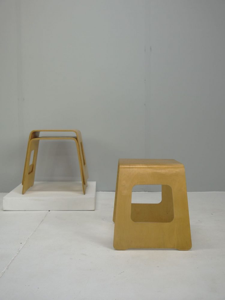 Lisa Norinder – Bent Birch Ply Stool / Table for IKEA